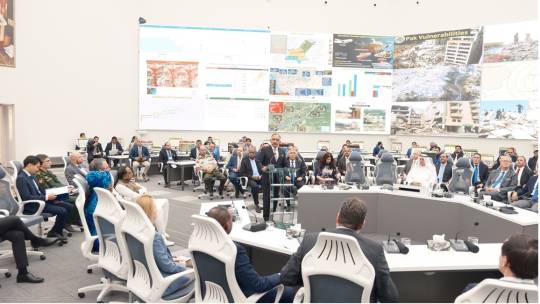 27-10-2023, Islamabad: Chairman NDMA Lt. General Inam Haider Malik Briefing to Ambassadors and Dignitaries during their visit to National Emergencies Operation Center of NDMA